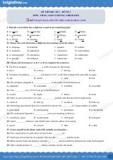 Đề số 3 - Đề kiểm tra học kỳ 2 - Tiếng Anh 9 mới